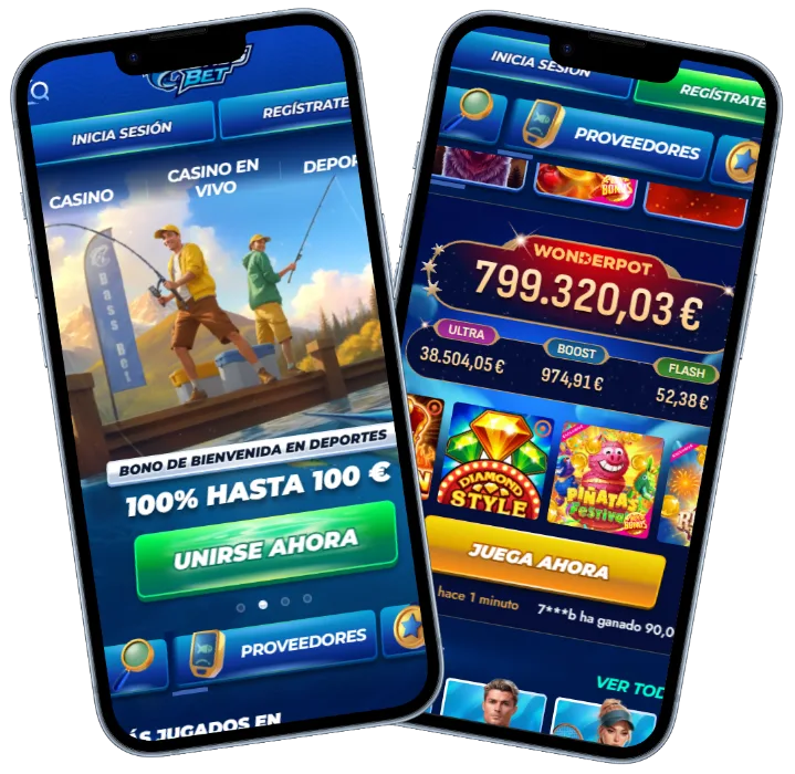 Versión móvil de Bassbet Casino con juegos de casino, jackpots y ofertas de bonificación para smartphones